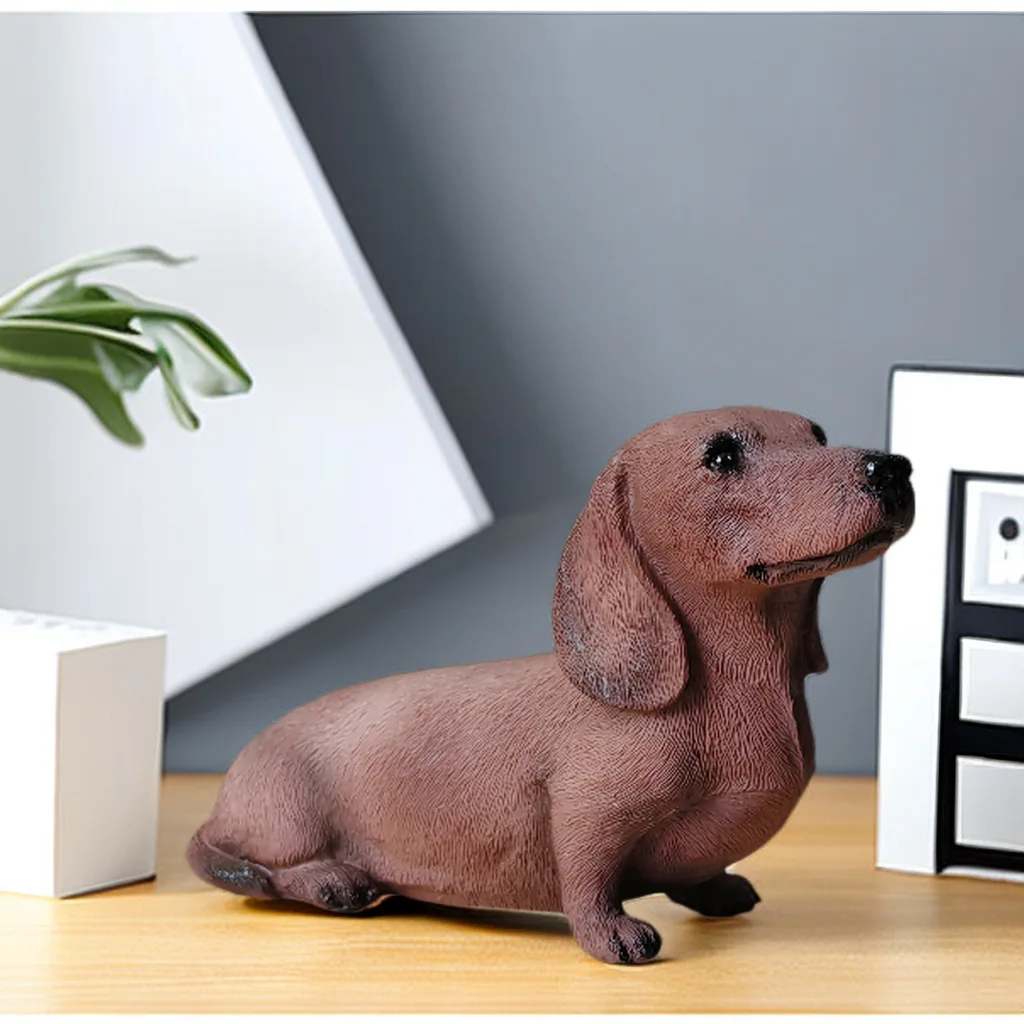 

Dachshund Ornament Creative Home Living Room Resin Crafts Desktop Animal Decorations