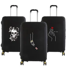 

Unisex Luggage Cover 18-28 Inch Fashion White Picture Series Pattern Trolley Suitcase Elastic Dust Bags Case Travel Accessories