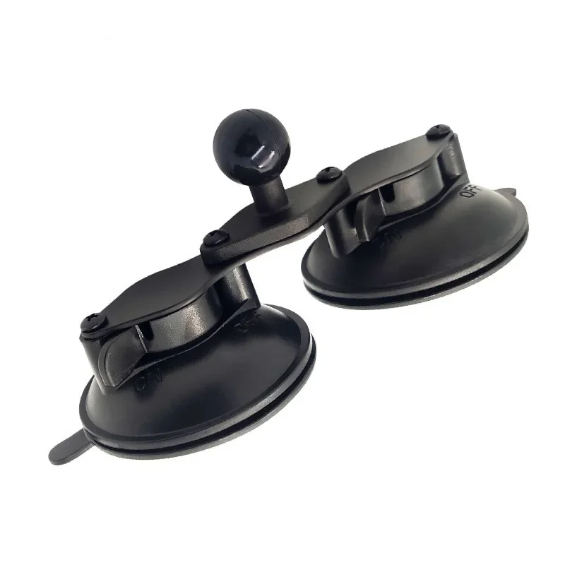 1.5 inch Ballhead Car Window Twist-Lock Triple Suction Cup Base with AMPS Hole Ball Mount for Gopro Phone Garmin