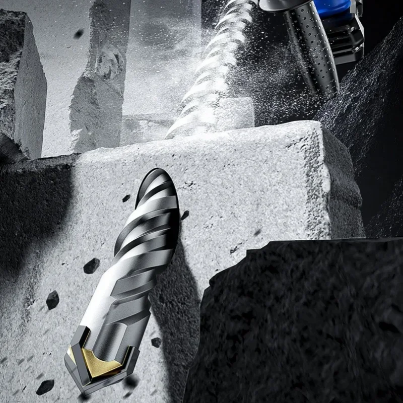 Premium Tungsten Steel Alloy SDS Plus Electric Hammer Drill Bit for Masonry, Concrete, and Stone