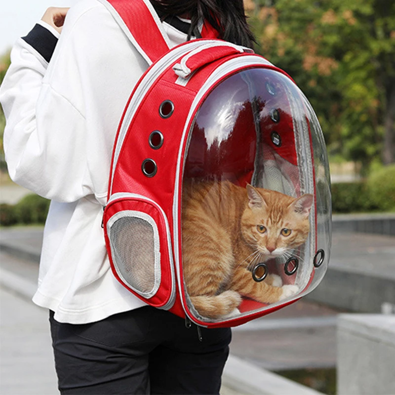 Pet Carrier Bag Pet Carrier Backpack Pet Bag High Quality Astronaut Portable Cat Travel Bag Breathable Space Capsule Expandable Transparent Carrier Pet Backpack For Cat Dog