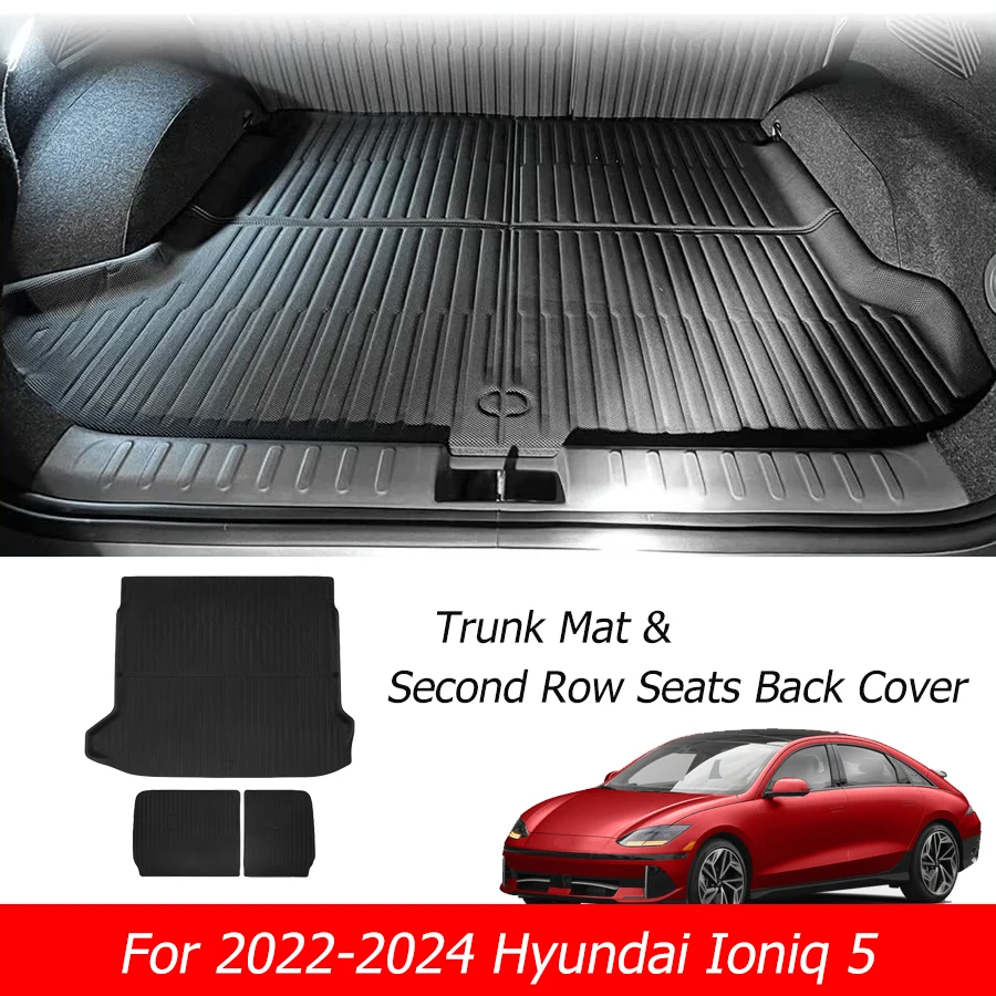 

Коврики для Hyundai Ioniq 5 2022 2023 2024 Hyundai Ioniq 5, коврик для багажника, коврик для заднего сиденья XPE, коврик для груза