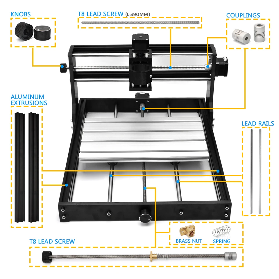 DIY CNC 3018 Pro Extension Upgrade Kit 3018 to 3040 Compatible with Pro Engraving Milling Machine laser engraving machine,cnc engraving machine parts,cnc controller tools