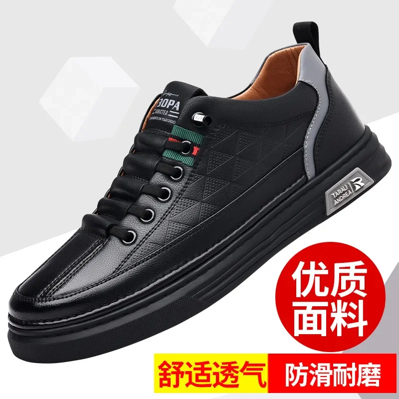 Genuine leather Shoes Designer Sneakers Male Fashion Tennis Rhombic lattice Luxury Brand Skateboard Casual Vulcanize Shoes men’s 4