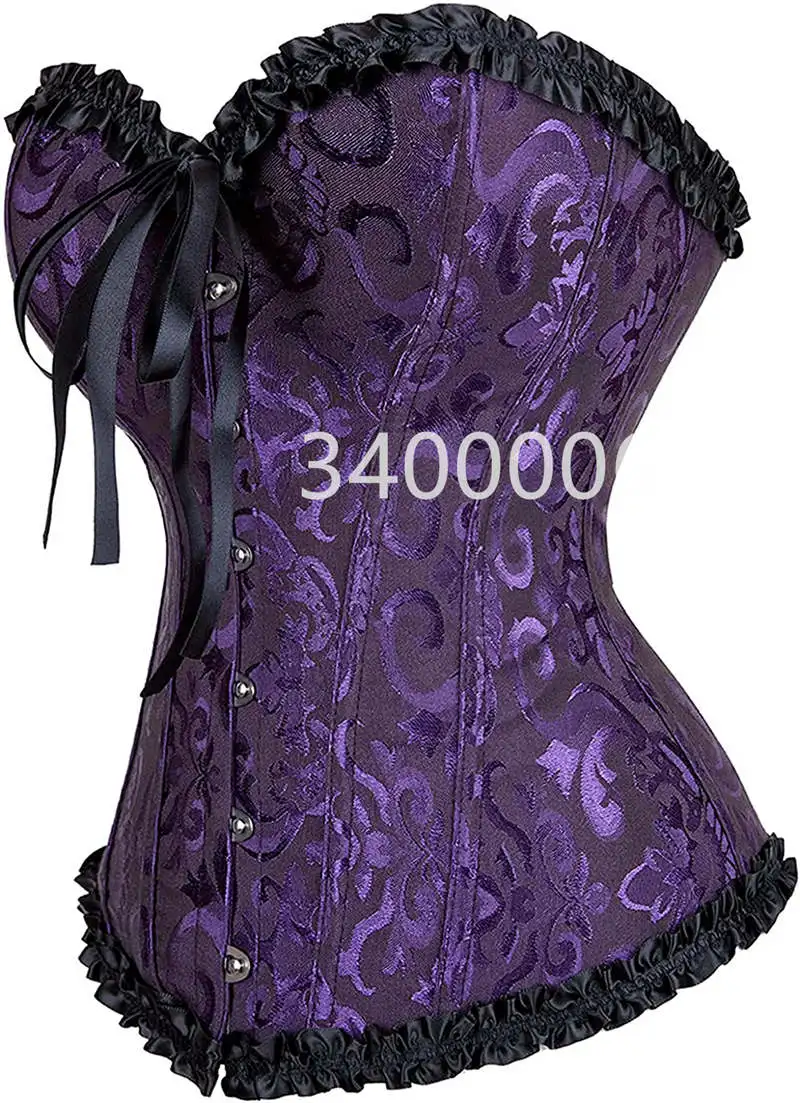Corset Bustier Top Plus Size Flower Print Lace