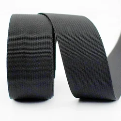 Durable Nylon Webbing for Sewing and Crafting - 10 Meters, 20 - 50mm Width (Black)
