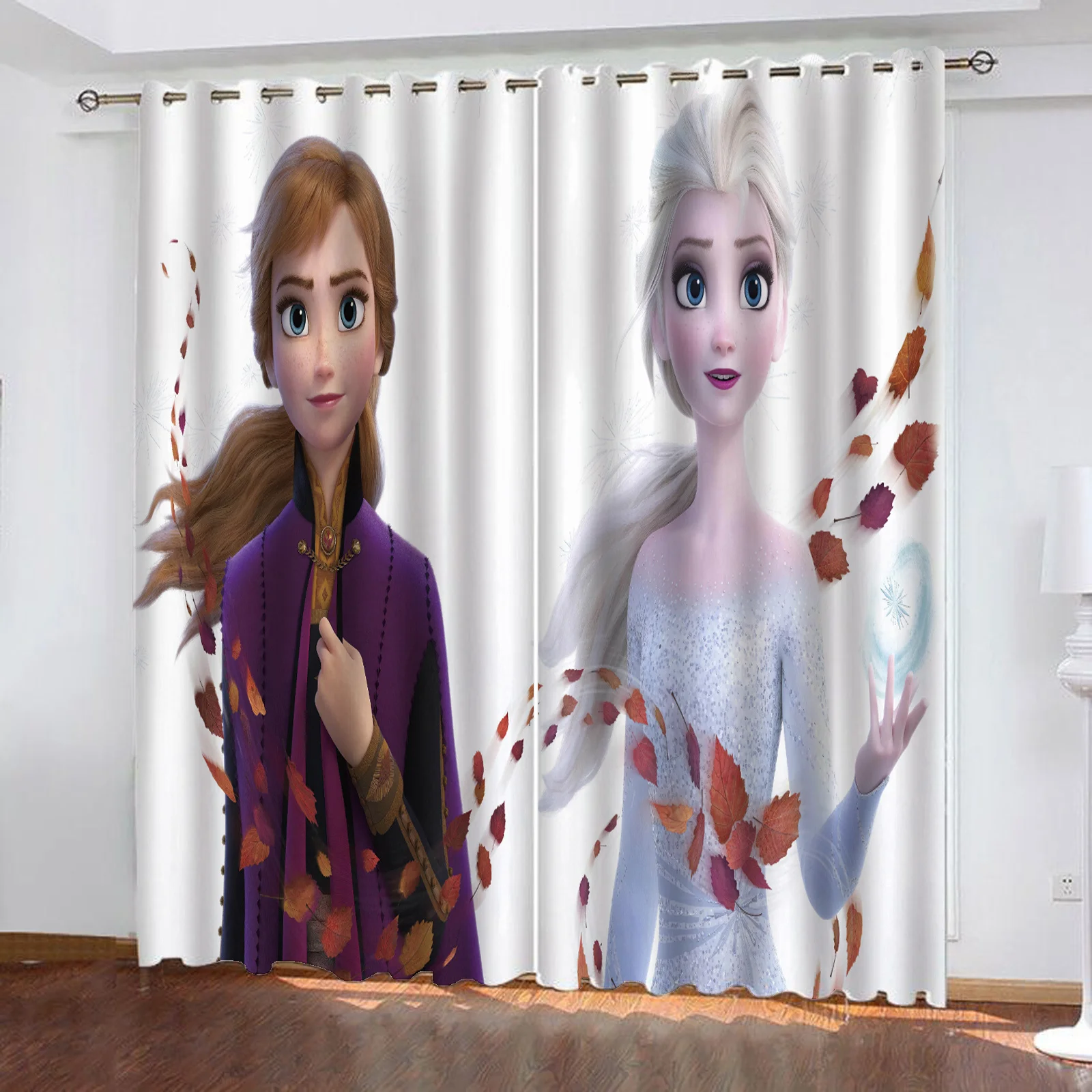 

Занавески с принтом "Холодное сердце" для гостиной, ванной комнаты, гостиной, детской комнаты, пыленепроницаемые, милые Мультяшные