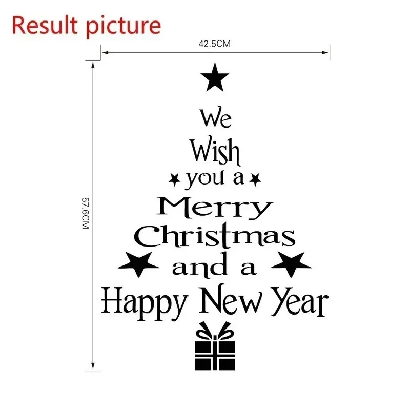 Removable Christmas Tree DIY Wall art vinyl decal home window glass wall decor