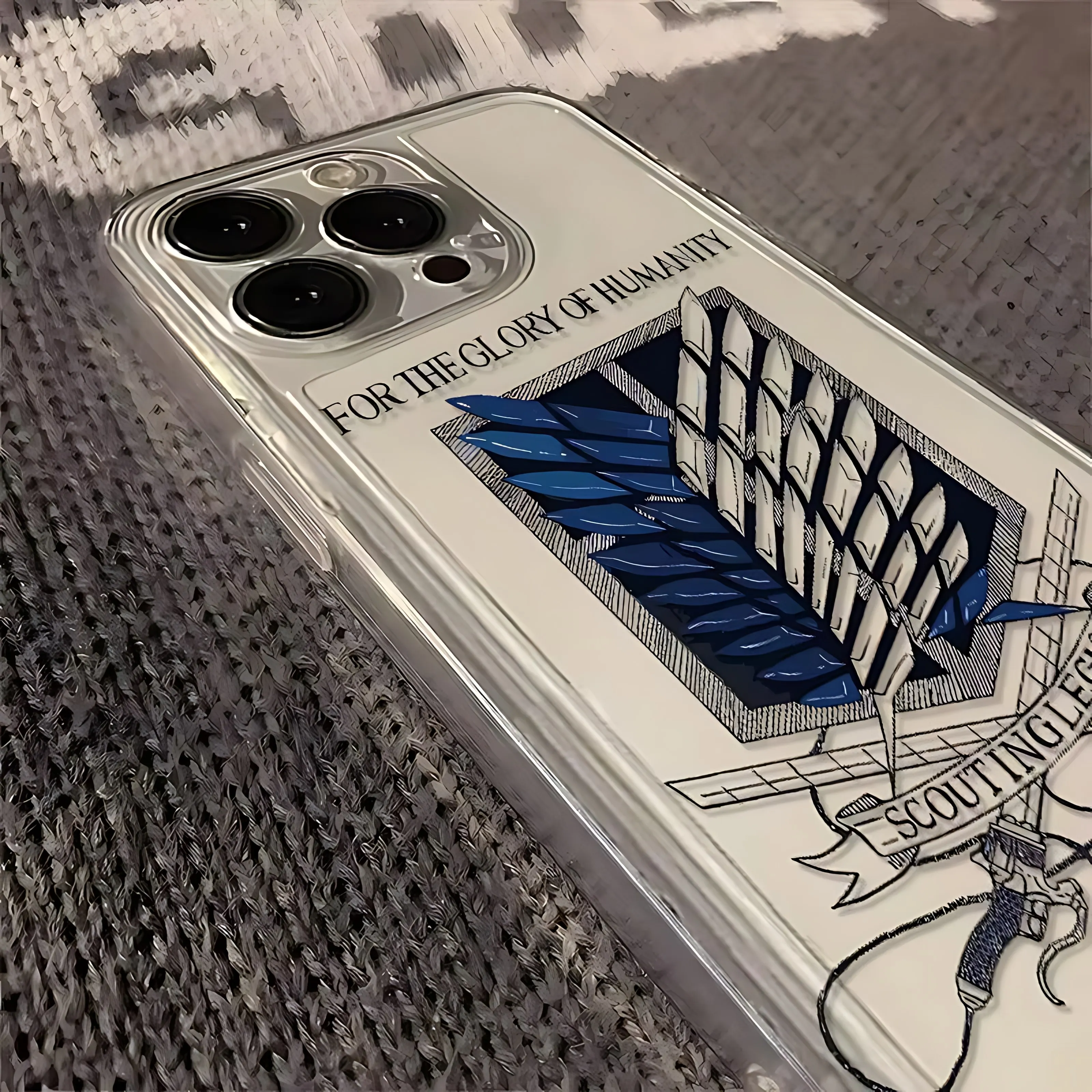 Anime Attack on Titan Clear Back Phone Case