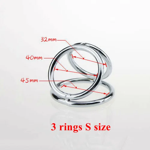 Ring Metal Rings Cage Male Chastity Device Locks Sex Toys For Men ball stretcher Delay Ejaculation ring shop_voghion.com