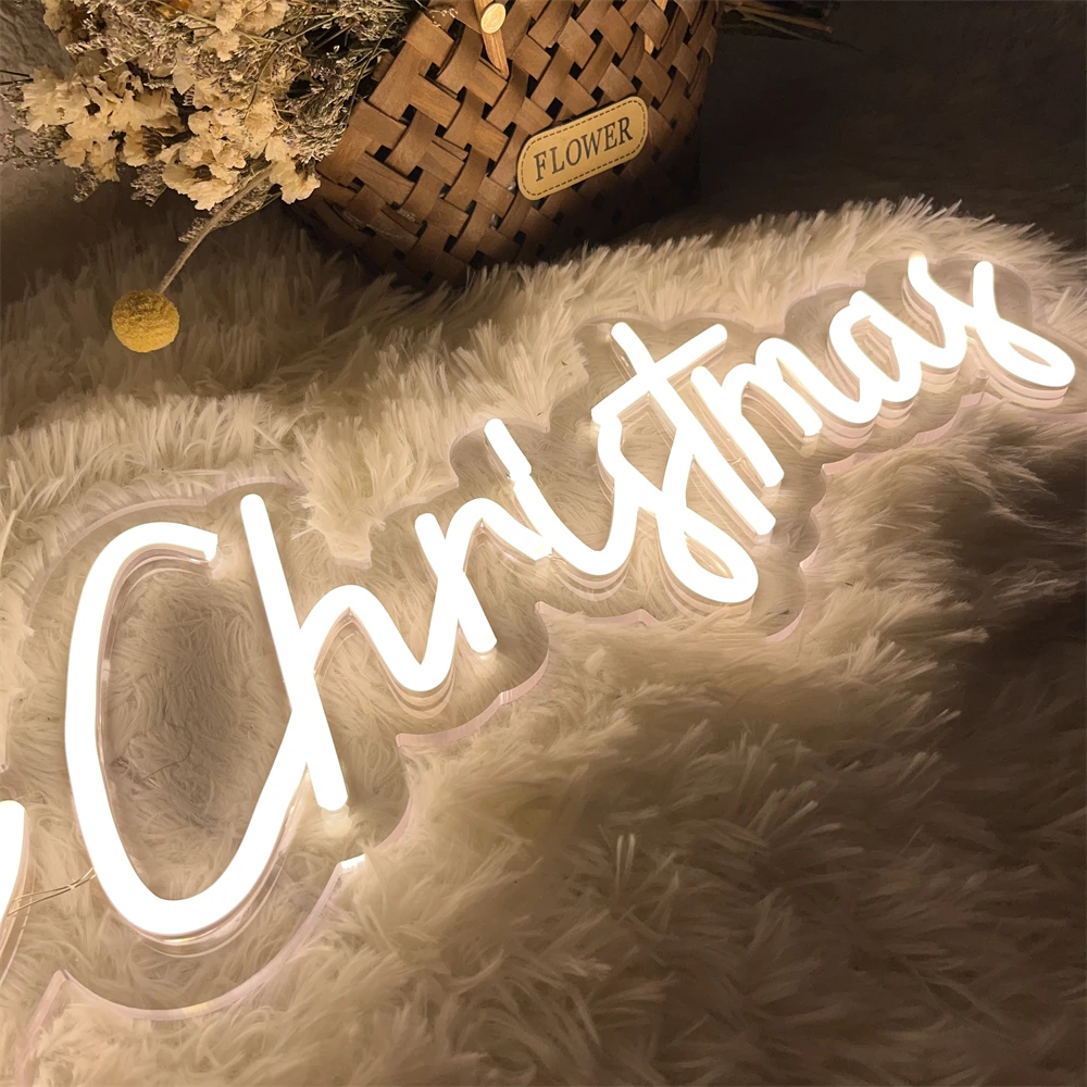 Merry Christmas LED Neon Sign Christmas Decoration Light Neon Lights USB House Home Living Room Shop Store Bar Party Wall Decor