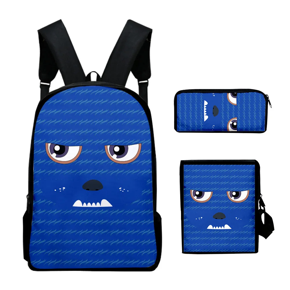 Popular Youthful Cute animal 3D Print 3pcs/Set Student Travel bags Laptop Daypack Backpack Shoulder Bag Pencil Case