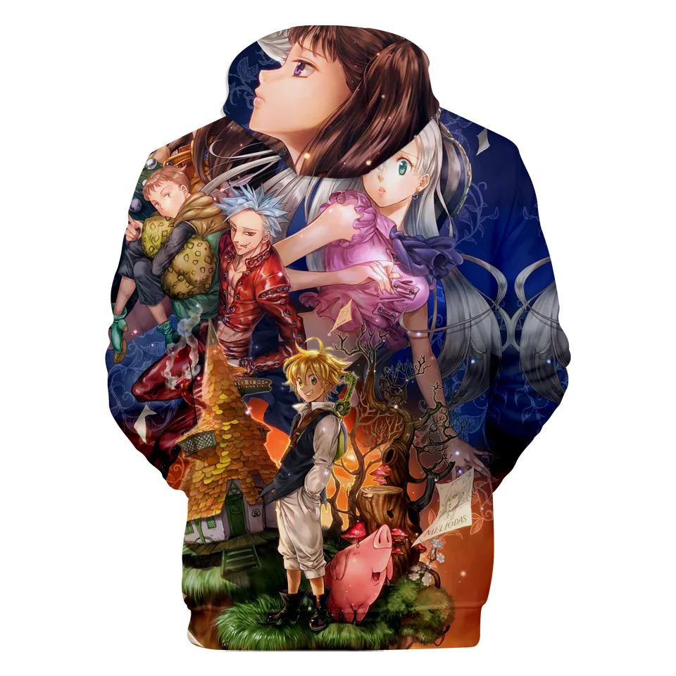 2022 Brand New Seven Deadly Sins 3DHoodies Sweatshirt Men/Women Anime Casual Hoodie Fashion Trendy Fall Hoodie Clothes palm angels sweatshirt