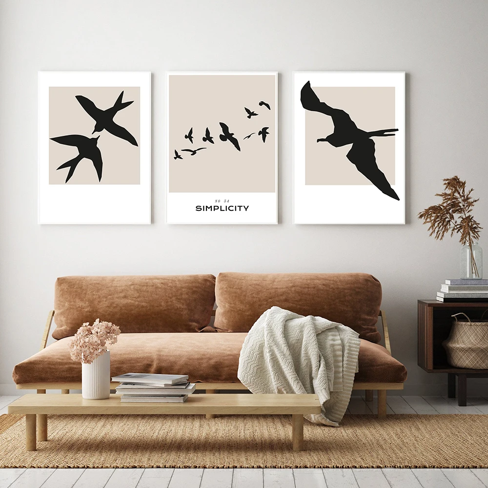 

Modern Abstract Bird Line Drawing Art Print Modern Wall Art Canvas Painting Nordic Minimalist Style Poster home wall Decoration