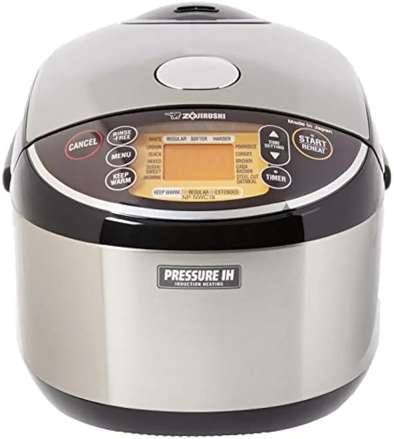 

Pressure Induction Heating Rice Cooker & Warmer, 10 Cup, Stainless Black, Made in Japan