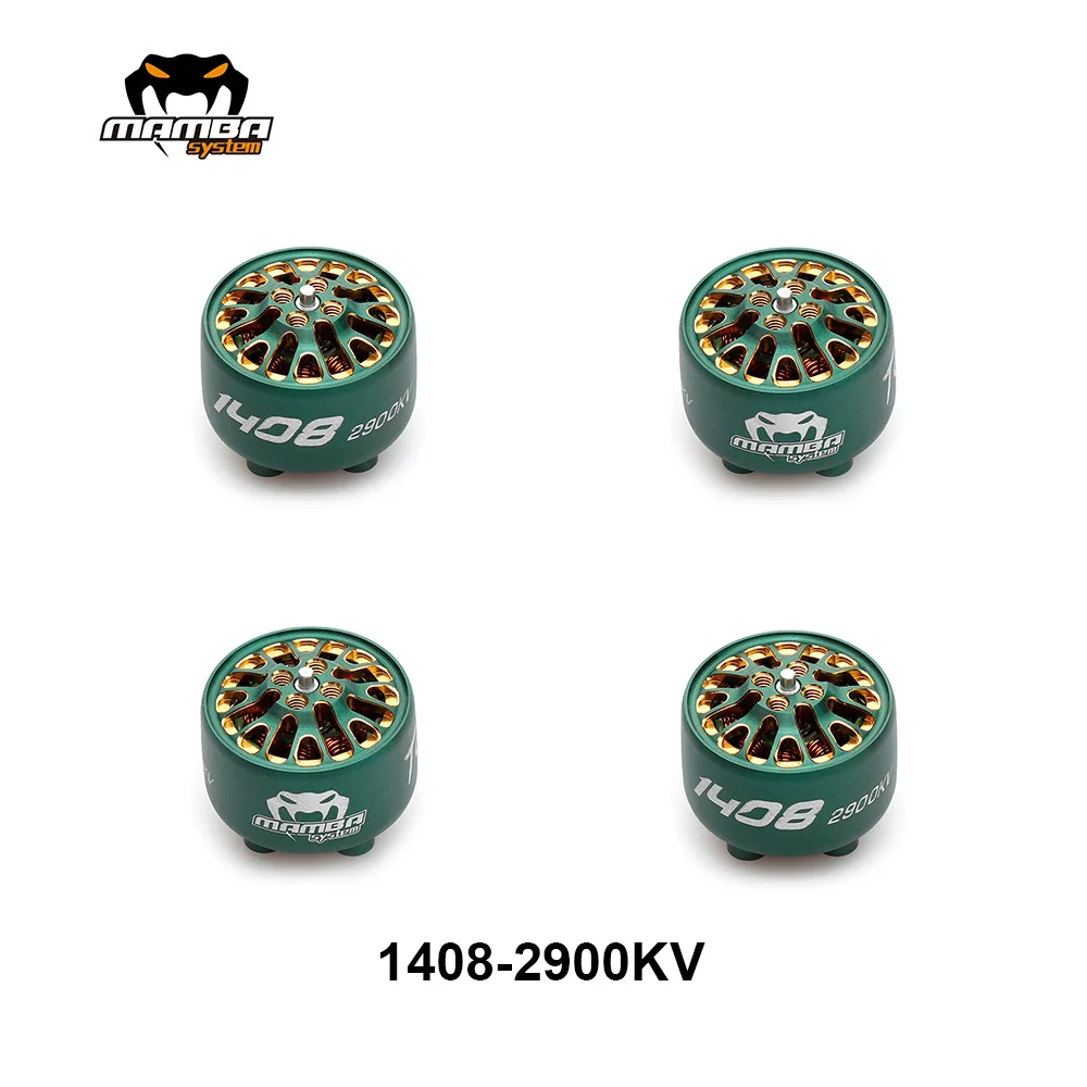 

4 шт. DIATONE MAMBA TOKA 1408 2900KV 6S 4100KV 4S Brushless Racing Motor Green для RC FPV Racing 3-4inch Cinewhoop Ducted Drones