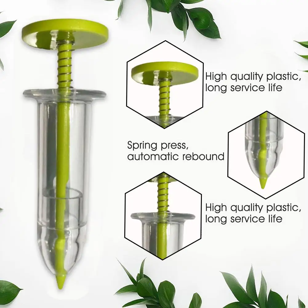 Syringe Seeder Mini Seed Sowing Dispenser Garden Precision Seeding Fertilizing Planter Manual Sower Flower Bed Gardening Tools for plant seed sower,handheld seed dispenser,garden seeder tool