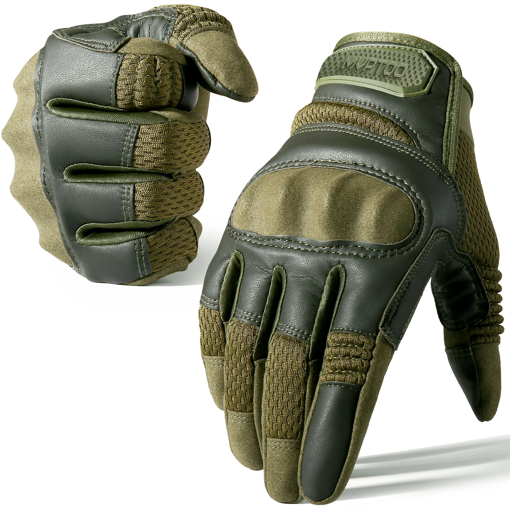 Enhanced Touchscreen PU Leather Motorcycle Racing Gloves with Non-slip Protective Gear