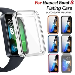 TPU Protector Case For Huawei Band 8 Plated All-Around Bumper Screen Cover Cases For Huawei Band 8 Case