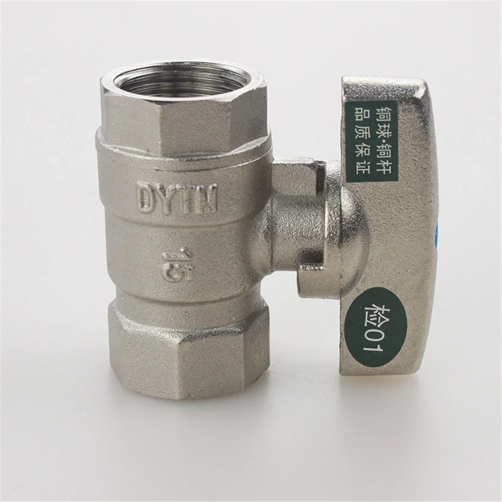 Full Copper Thickened Inner And Outer Wire Live Joint Short Handle Inner And Outer Thread Fully Open Copper Ball Core Ball Valve