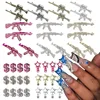 44PCS Alloy Gun Dollar Sign Star Nail Luxury Decor Gun Nail Charms Nail Art Rhinestone for Acrylic DIY Jewelry Nails Accessories 1