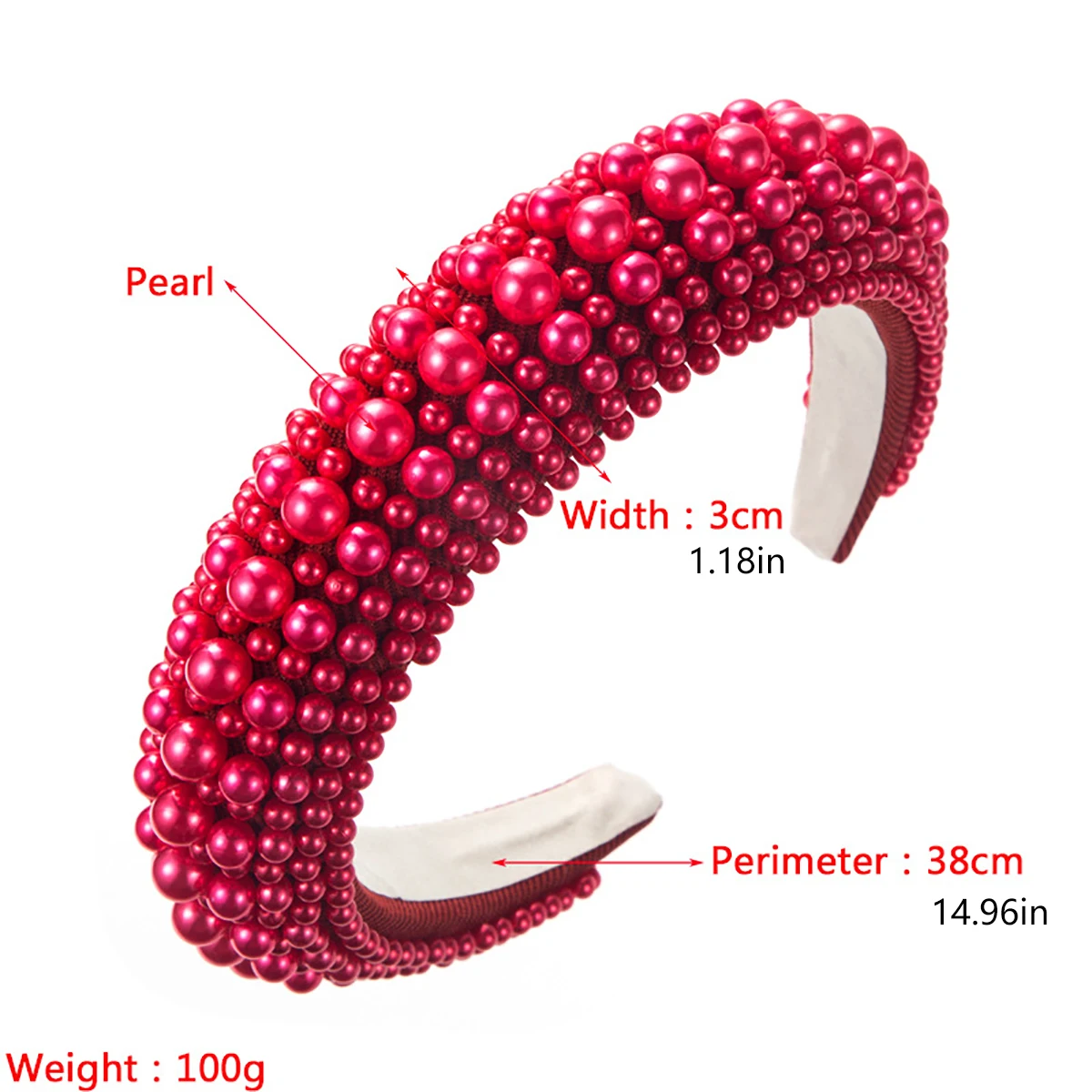 Hair Band Women Multicolor European American Wide Edge Headband Simulated Pearl Hair Accessories Gift