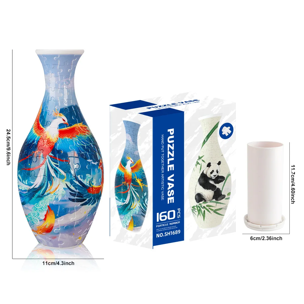 Plastic Home Decoration Blue and White Porcelain Design Plastic Home Decoration