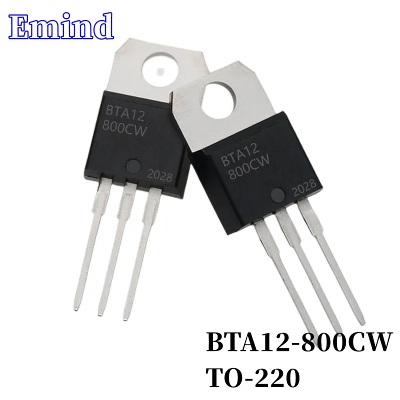 

20/50/100/200/500Pcs BTA12-800CW BTA12 Triac 12A/800V TO-220 DIP Thyristor Large Chip