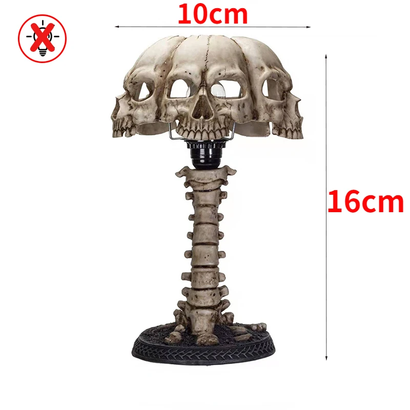 Lampe LED De Cimetière Halloween Tête De Skull Décoration Colorée Clignotante En Plastique Accessoire De Décor De Fête