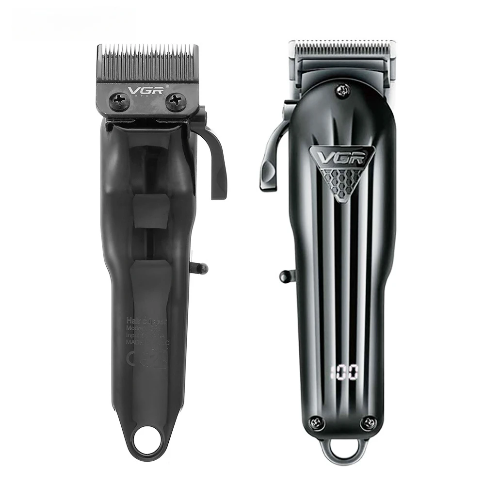 Electric Hair Clipper VGR282 USB Rechargeable Trimmer For Men Professional Haircut Styling Tool Home Barber Kit Adjustable Fade