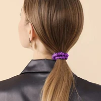 Boîte de 2 chouchous 100% soie naturelle, couleur unie, chouchous pour cheveux de haute qualité (22 mamans), grands bandeaux pour femmes, accessoires pour cheveux 6