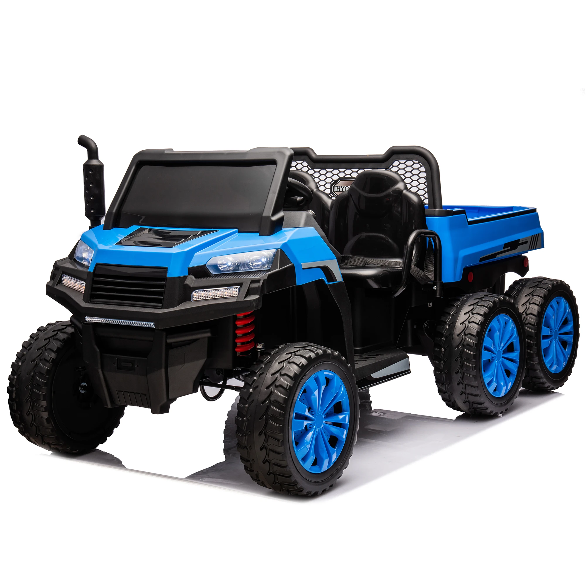 

24V 2-Seater UTV-XXL Ride On Truck with Dump Bed for kid,Ride On 4WD UTV with 6 Wheels,Foam Tires, Suitable for Off-Roading,remo
