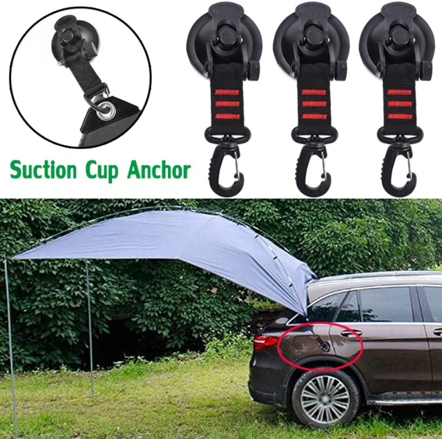 1pc Leistungsstarke Auto Saugnapf Anker Mit 2x Sicherung S Haken  Multi-funktion Heavy Duty Sucker Cup Camping krawatte Unten Auto Montieren  Acce - AliExpress