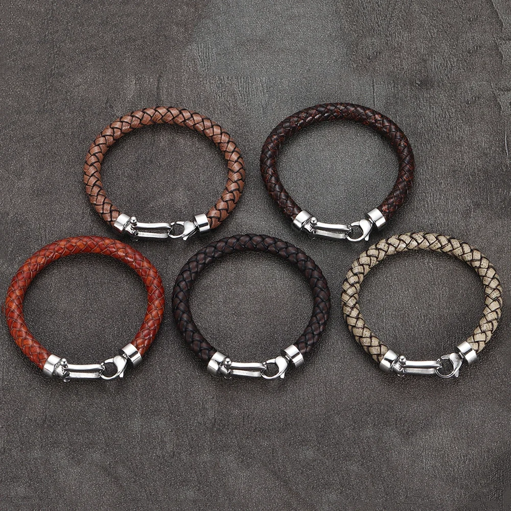ブレスレット Natural Leather Horseshoe / Bit Bracelet For Men & Women Impressive Solid 14K Gold Horseshoe Equestrian Horse Motive