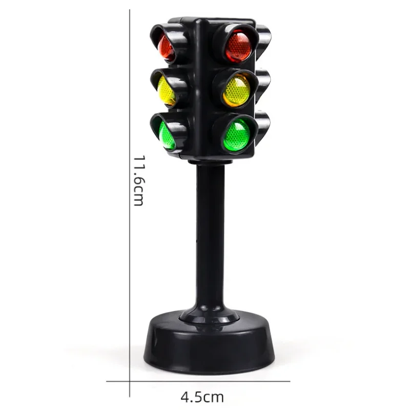 Simulated Two-Sided Traffic Lights Road Sign Lamp Crosswalk Signals with Base Early Learning Toys for Boys & Girls 2