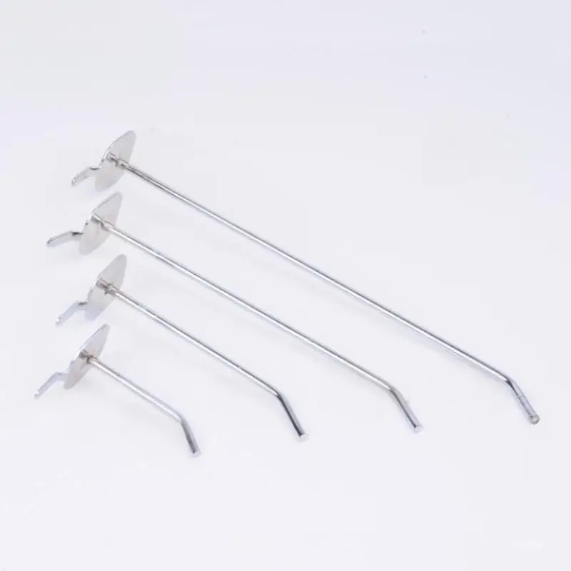 10개 페그보드 훅, 차고 작업장 보관 및 전시 정리용 3.3mm 철제 걸이형 공구 보관 랙 훅