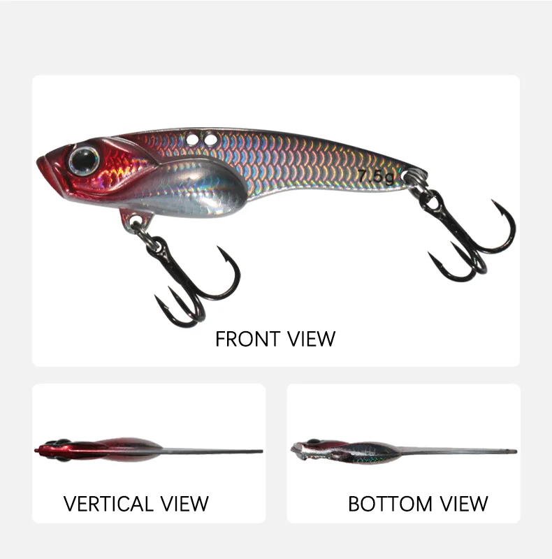 Qualität VIB Angelköder Jig 3,5-14 g künstliche Klinge Metall sinkender Spinner Vibrationsköder Swimbait Pesca für Barsch Hecht Barsch – Detail 3