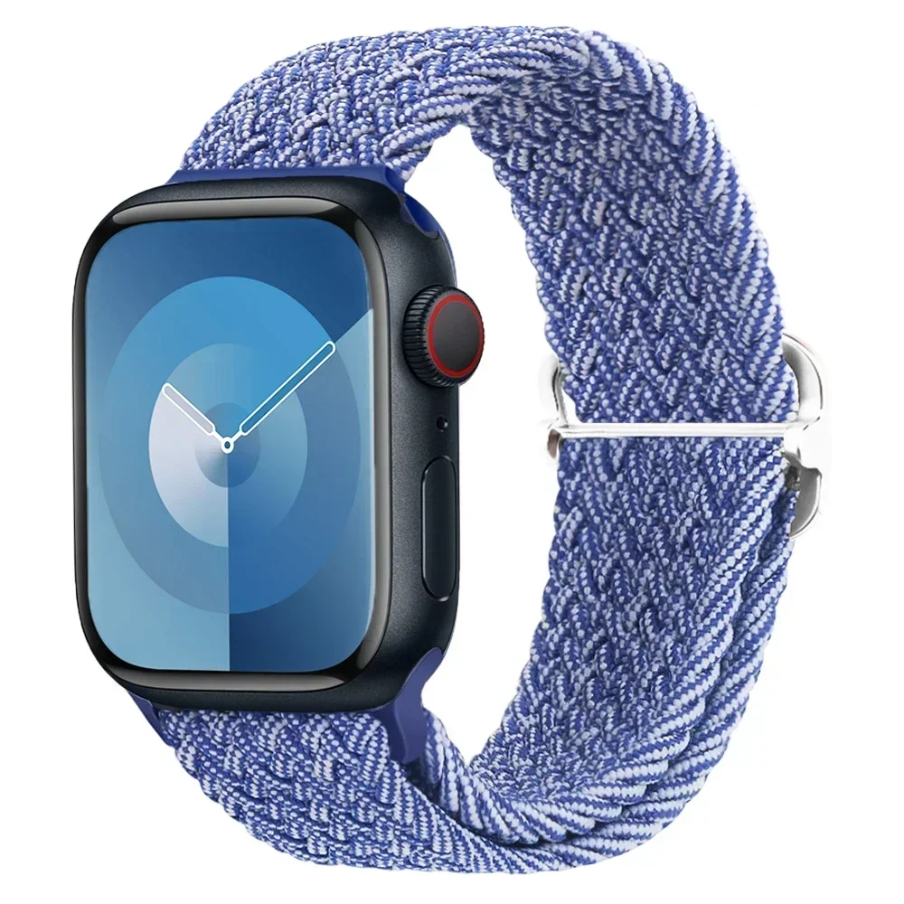Braided Elastic Adjustable Watch Band with Strap Bracelet Design