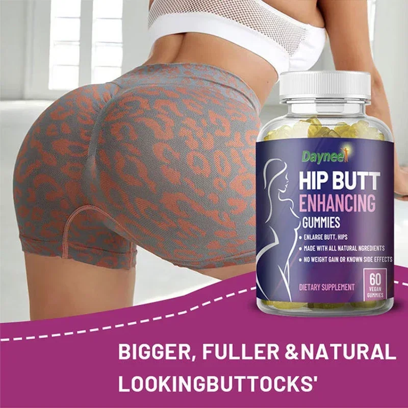 1 set of buttocks gummies+chest gummies to enhance immunity and have a perfect body curve health food