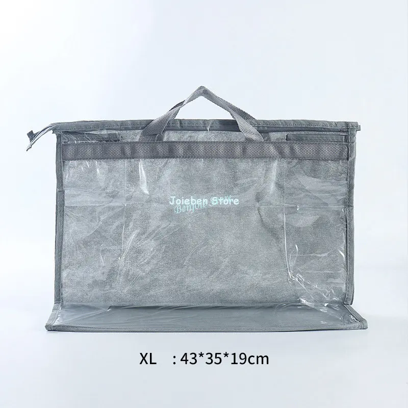 LASZOLA 10Pcs Clear Handbag Storage Organizer Dust Cover Bags, 5 Sizes Transparent  Purse Protector Storage Bag with Zipper and Handle for Closet Shelf -  Dustproof & Moistureproof (Beige) : Amazon.in: Home & Kitchen