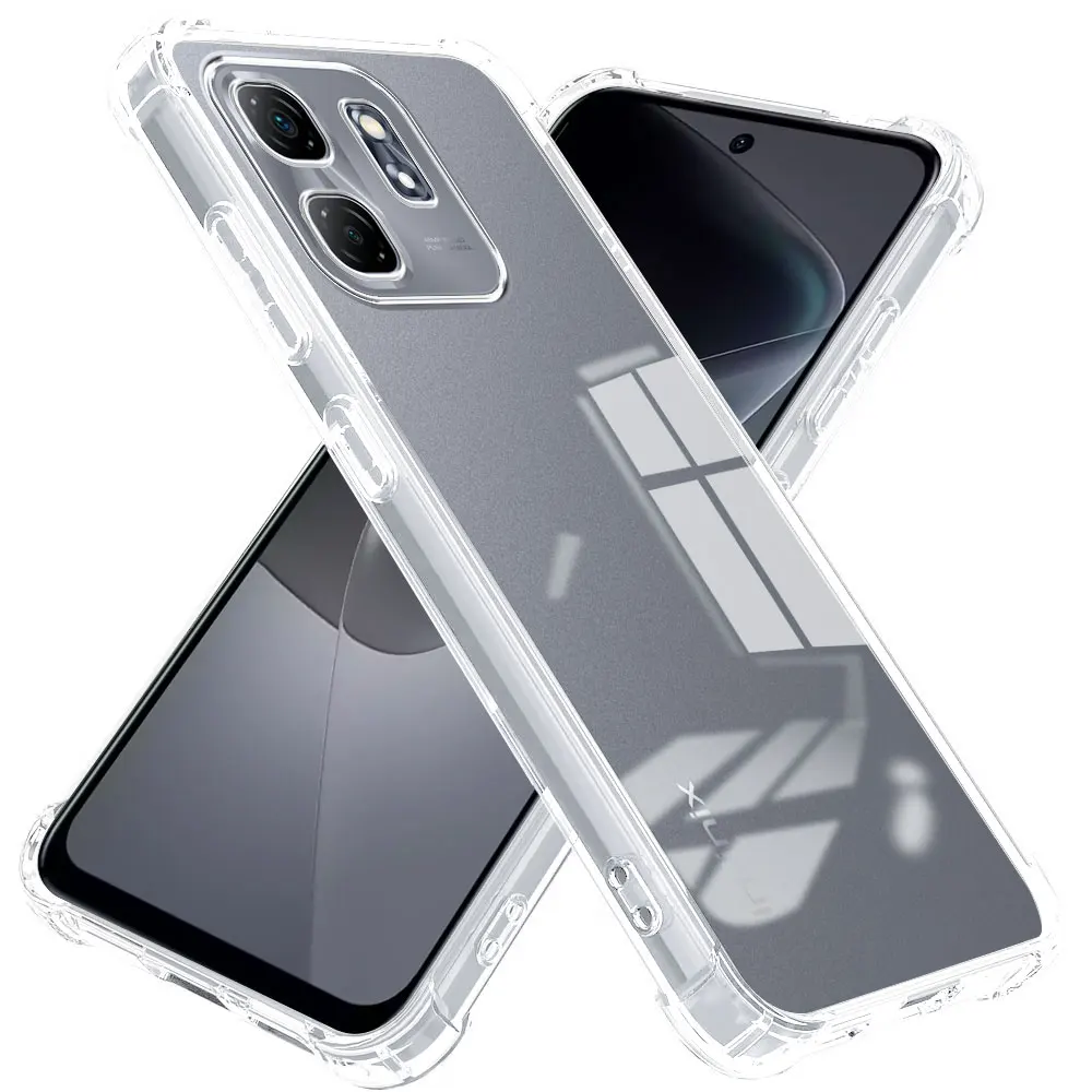 Enhanced Shockproof Clear Silicone Phone Case with Airbag Bumper Protection
