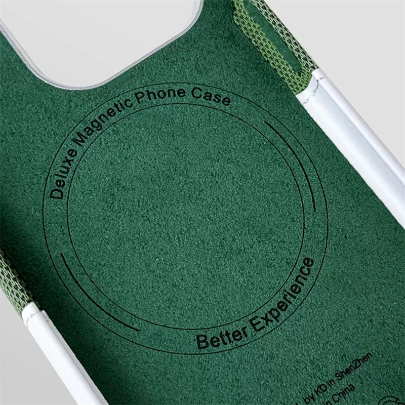 Linen Leather MagSafe Phone Case with Card Holder and Magnetic Wireless Charging - Shockproof Design