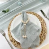 Gauze Cotton Wedding Table Runner Retro Pink Burr Texture Dining Napkins Gift Kitchen Table Runners Home Christmas Table Decor 5