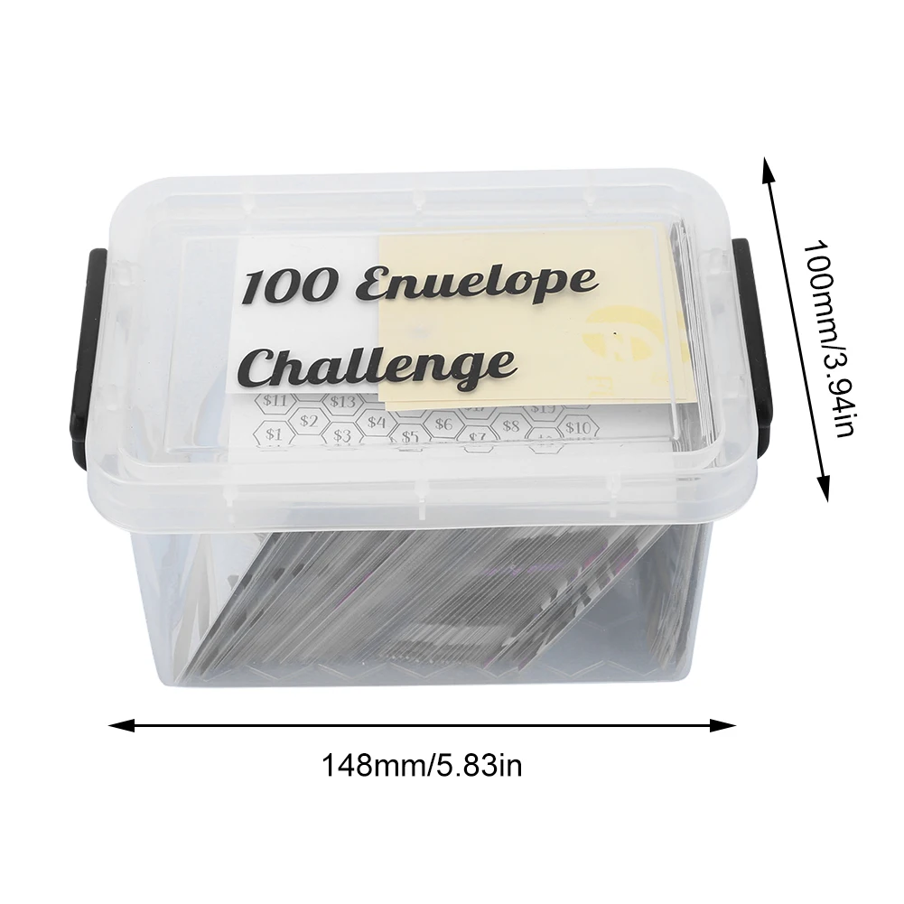 100Pcs Envelope Challenge Box Set Document Filing Financial Bill Cards Holder Invoices Money Saving Storage Organizer Piggy Bank