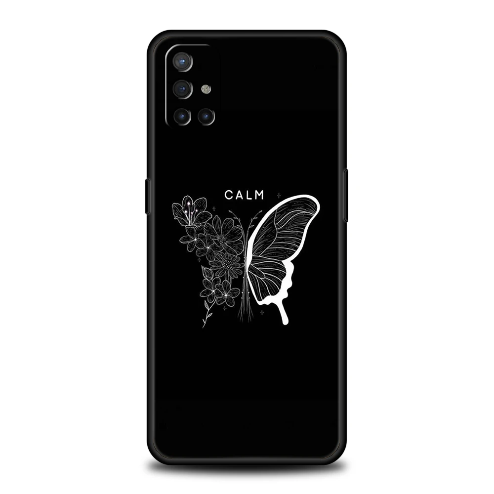 Elegant Black Floral Silicone Phone Case – Durable Protective Cover