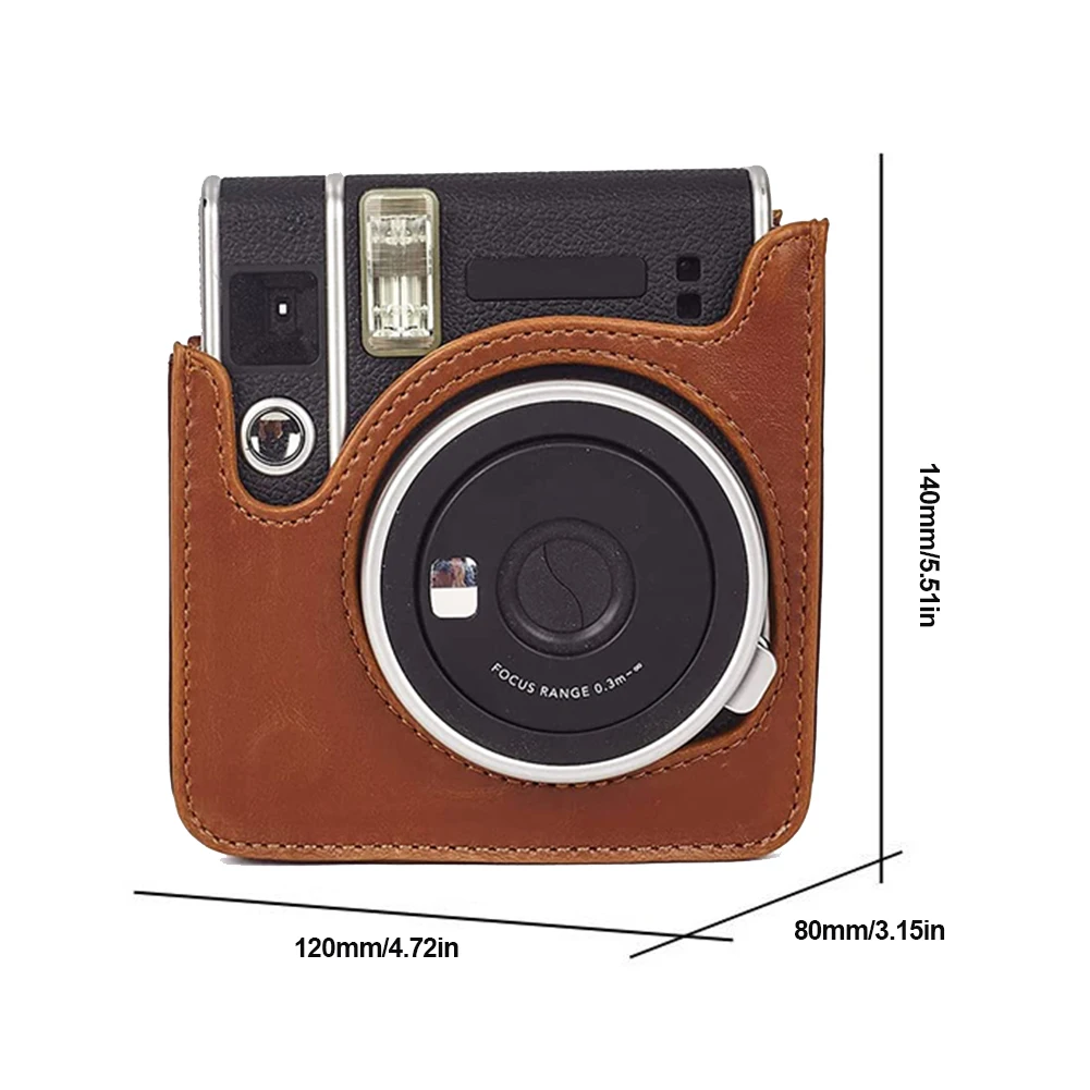 Portable Camera Bag with Removable Adjustable Strap Carrying Storage Bag PU Leather for Fujifilm Instax Mini 40 Instant Camera