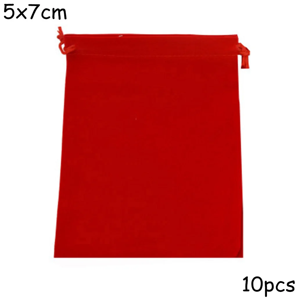 

10x Drawstring Velvet Jewelry Bags Wedding Party Favor Gift Pouch Red Wedding Party Jewelries Makeup Gift Candy Wedding Favors