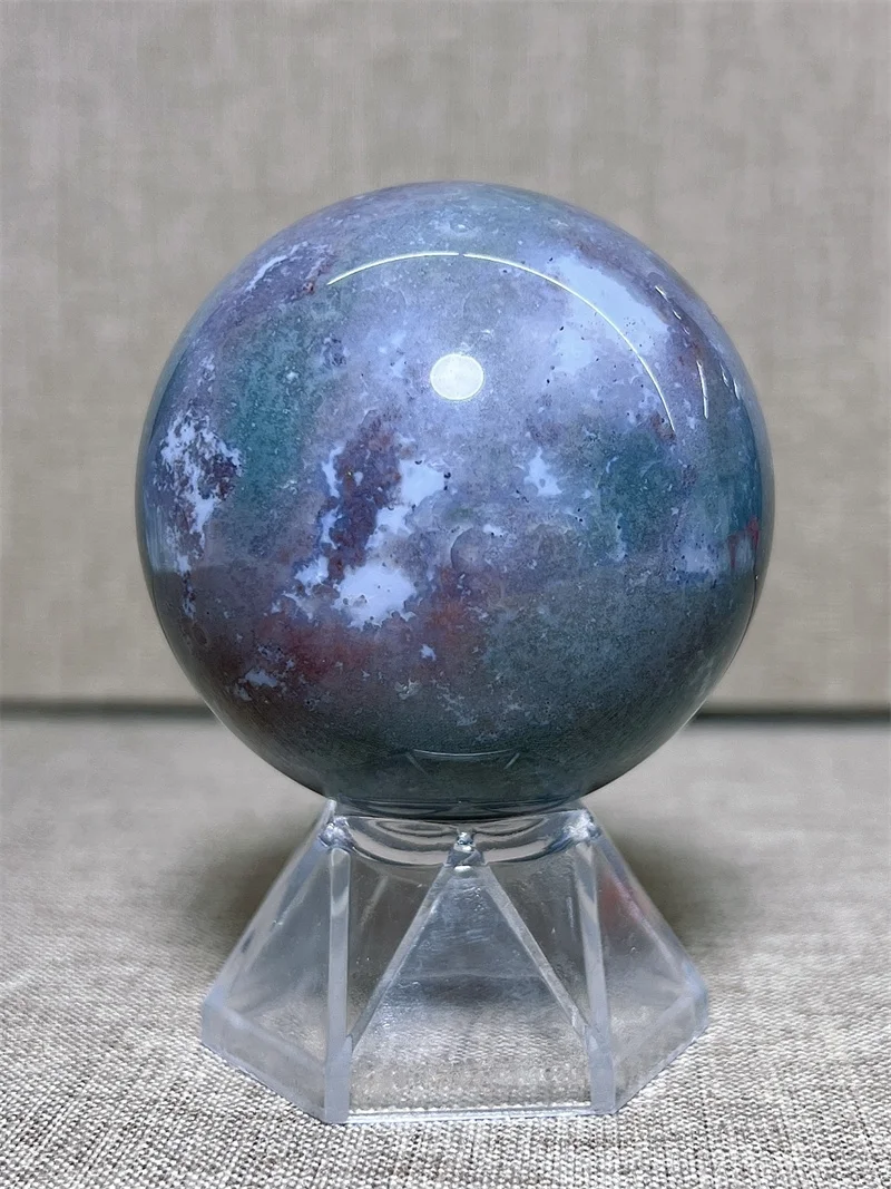 

Natural Ocean Jasper Sphere With Rain Bow Reiki Healing Stone Home Decoration Exquisite Gift Souvenir Gift