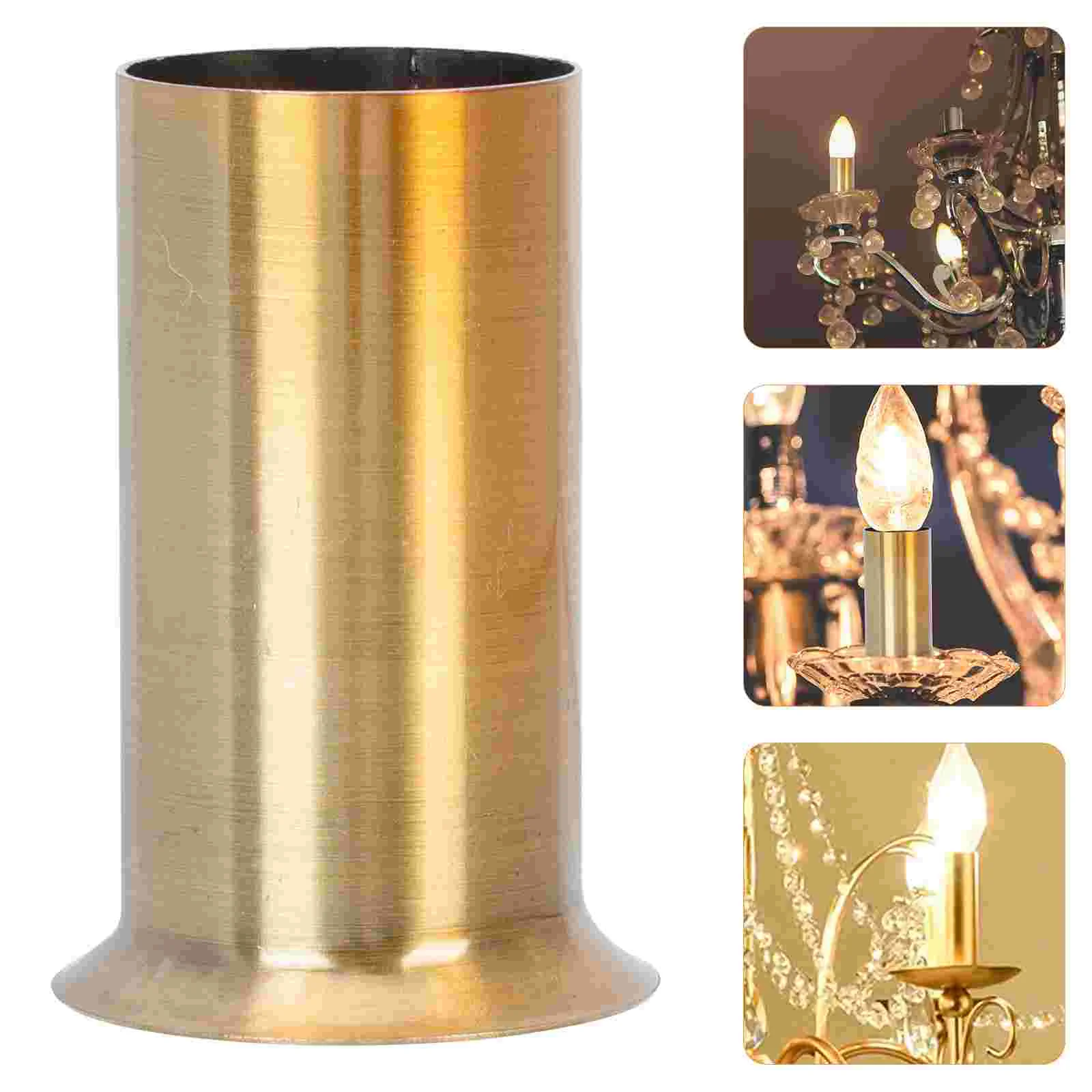 

10 Pcs Chandelier Casing Crystal Flanging Sleeve Iron Covers Sleeves Lamp Base