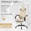 Gaming Chair with Footrest Ergonomic Computer Chair Massage Lumbar Cushion, Racing Video Game Chairs Adjustable 3